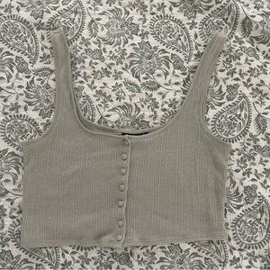Sage green crop top